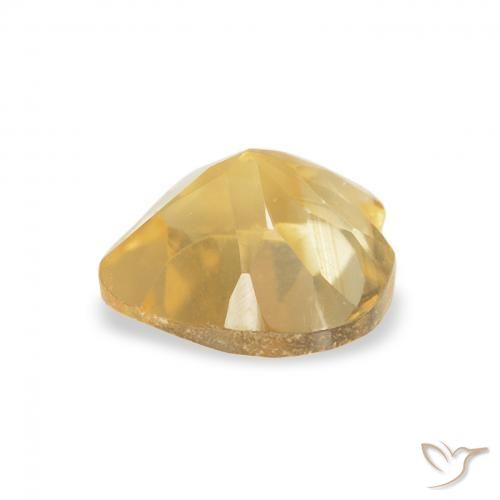 Citrino Giallo dorato chiaro naturale da 0.75 ct, Cuore, VVS