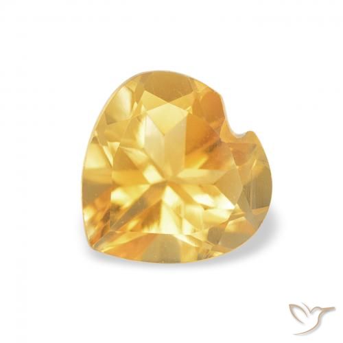 0.73ct Naturale Oro medio Citrino, Cuore, VVS