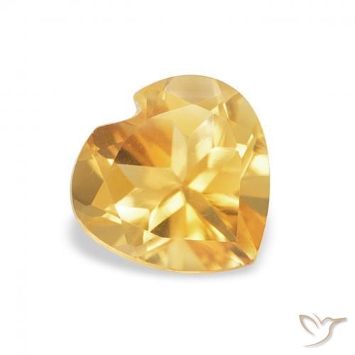 Citrino Oro medio naturale da 0.73 ct, Cuore, VVS