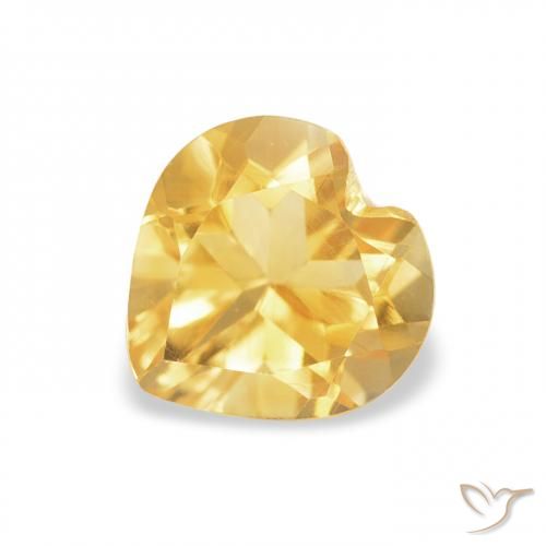 0.84ct Naturale Oro Citrino, Cuore, VVS