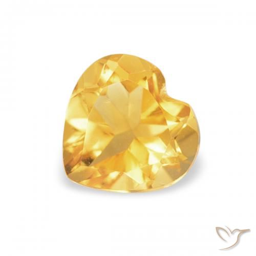 0.44ct Naturale Top Oro Citrino, Cuore, VVS