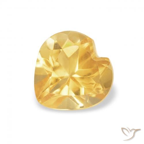 0.73ct Naturale Oro medio Citrino, Cuore, VVS