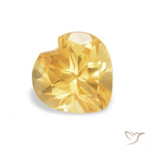 Citrino Oro medio naturale da 0.73 ct, Cuore, VVS