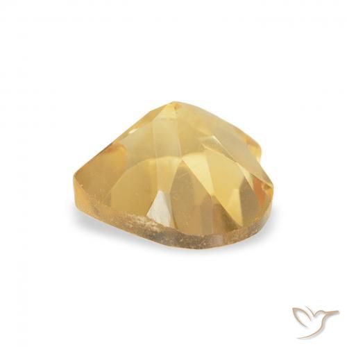 Citrino Oro medio naturale da 0.73 ct, Cuore, VVS