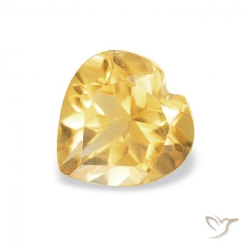0.69ct Naturale Oro Citrino, Cuore, VVS