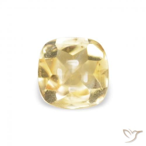 0.59ct Naturale Dorato Citrino, Cuscino, Trasparente