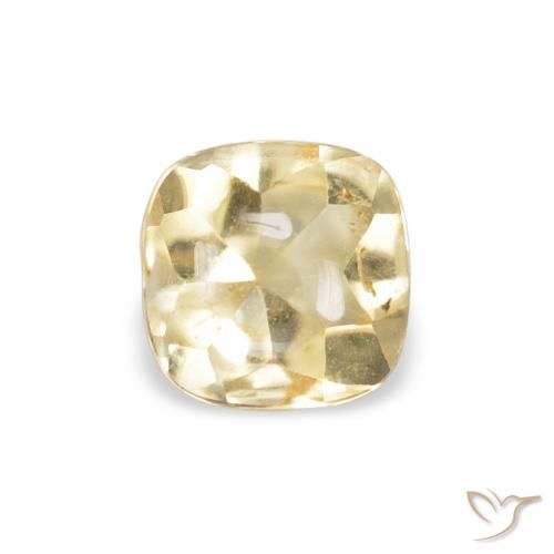 0.60ct Naturale Dorato Citrino, Cuscino, Trasparente