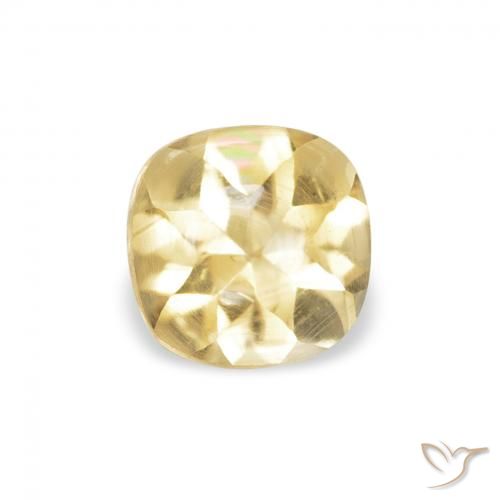 0.54ct Naturale Dorato Citrino, Cuscino, Trasparente