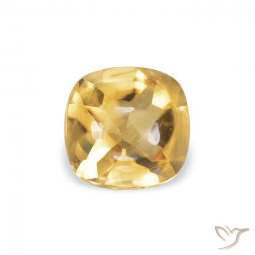 0.57ct Naturale Dorato Citrino, Cuscino, Trasparente
