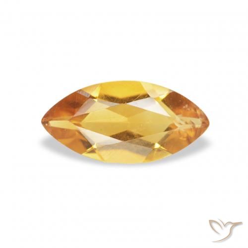 0.41ct Naturale Arancio dorato Citrino, Taglio marquise, VS