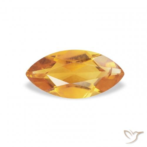 0.45ct Naturale Medium Light-Golden Citrino, Taglio marquise, VS