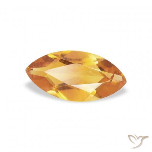 Citrino Medium Light-Golden naturale da 0.45 ct, Taglio marquise, VS