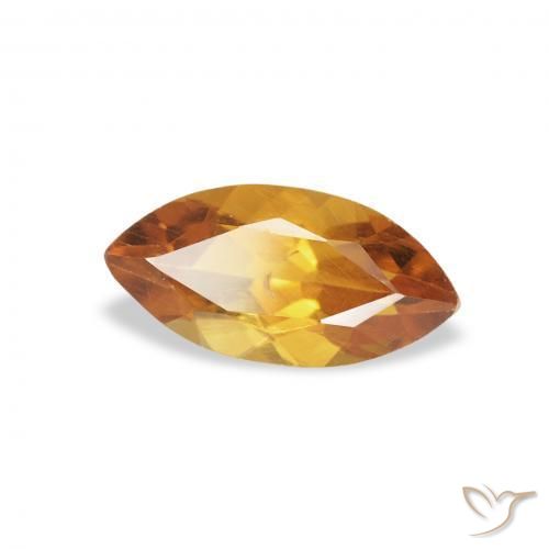 Citrino Arancio dorato naturale da 0.57 ct, Taglio marquise, VS
