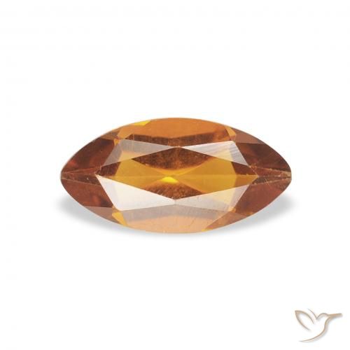 0.50ct Naturale Arancio Medio Citrino, Taglio marquise, VS