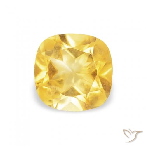 0.50ct Naturale Giallo Toscana Citrino, Cuscino, VS