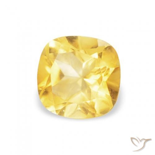 Citrino Giallo Toscana naturale da 0.50 ct, Cuscino, VS