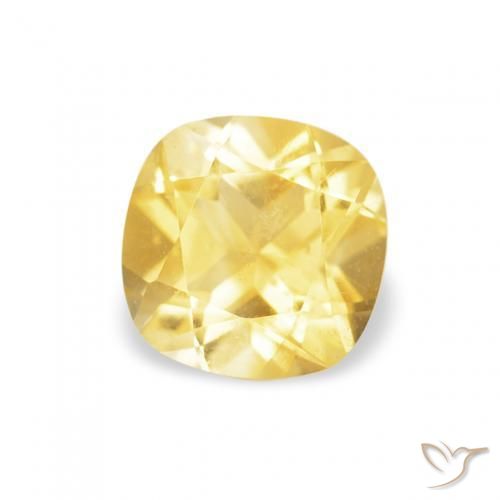 Citrino Giallo medio naturale da 0.46 ct, Cuscino, VS