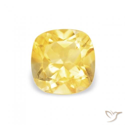 0.51ct Naturale Giallo Toscana Citrino, Cuscino, VS