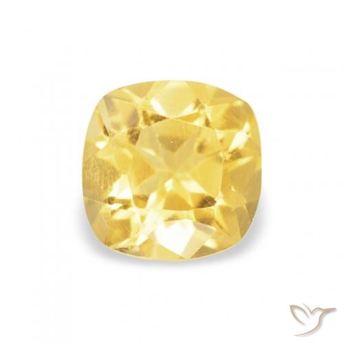 0.47ct Naturale Oro chiaro Citrino, Cuscino, VS