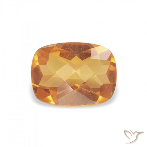 1.15ct Naturale Arancio intenso-OroG Citrino, Cuscino, VVS