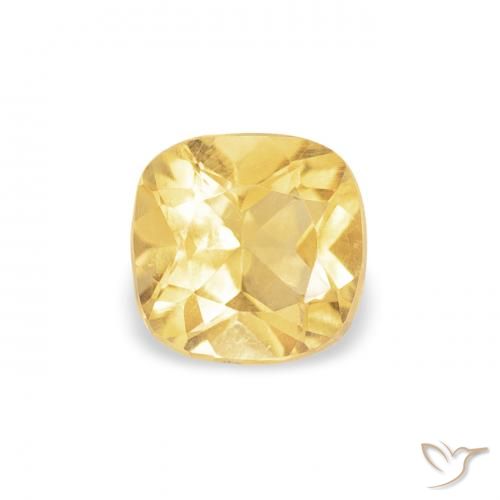 0.40ct Naturale Giallo medio Citrino, Cuscino, VVS
