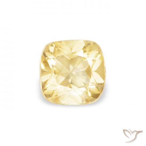 0.40ct Naturale Giallo Toscana Citrino, Cuscino, VVS