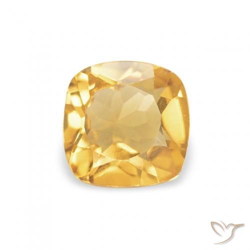 0.40ct Naturale Oro medio Citrino, Cuscino, VVS