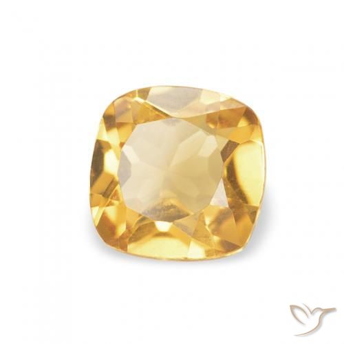 Citrino Oro medio naturale da 0.40 ct, Cuscino, VVS