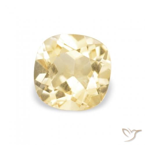 Citrino Giallo chiaro naturale da 0.55 ct, Cuscino, VVS