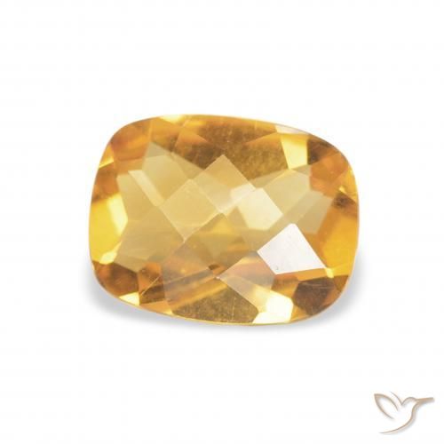 Citrino Medium Light Orange-Gold naturale da 1.00 ct, Cuscino, VVS