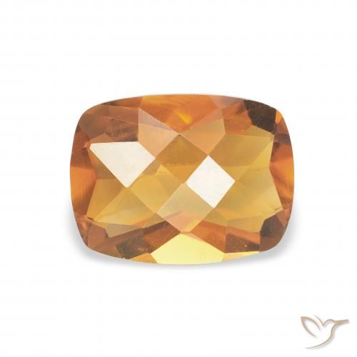 1.16ct Naturale Arancione scuro Citrino, Cuscino, VVS
