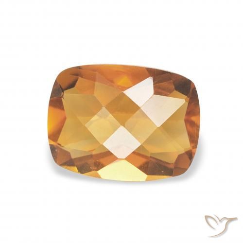 Citrino Arancione scuro naturale da 1.16 ct, Cuscino, VVS