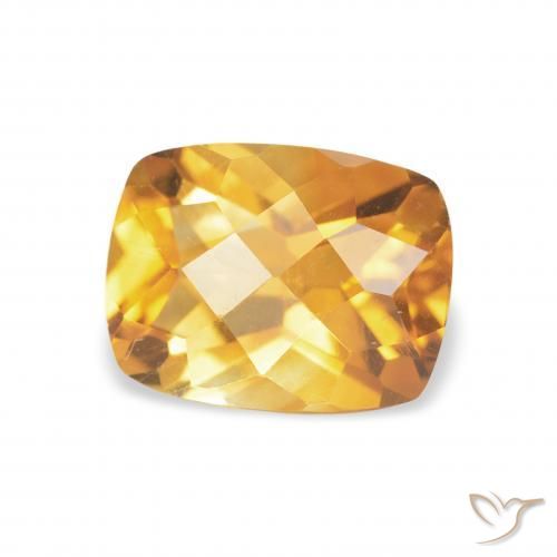 Citrino Arancio-Oro naturale da 1.35 ct, Cuscino, VVS