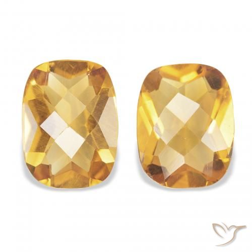 2.00ctw Naturale Medium Light-Golden Citrino, Cuscino, VVS-VS