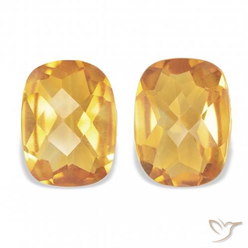 2.23ctw Naturale Oro brillante Citrino, Cuscino, VS