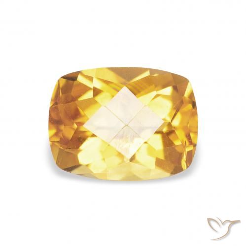 1.43ct Naturale Medium Light-Golden Citrino, Cuscino, VS