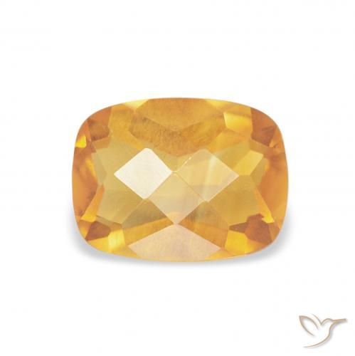1.20ct Naturale Dorato scuro Citrino, Cuscino, VS
