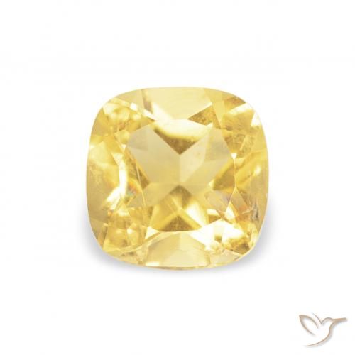 0.47ct Naturale Oro chiaro Citrino, Cuscino, VS