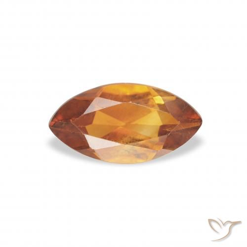 0.49ct Naturale Marrone arancio Citrino, Taglio marquise, VVS