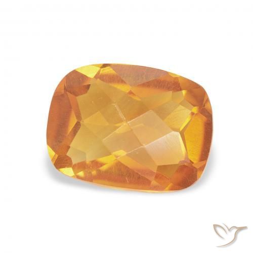Citrino Arancio-Oro naturale da 1.20 ct, Cuscino, VVS-VS