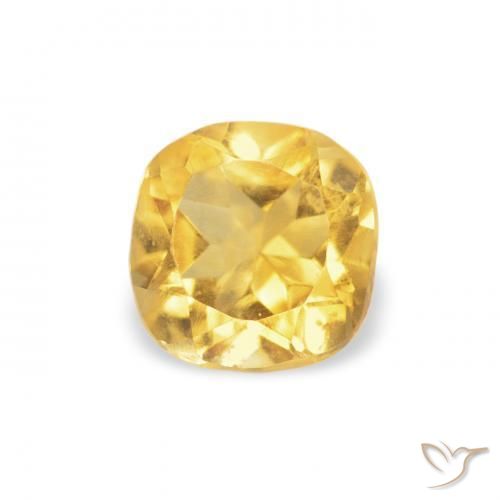 Citrino Dorato naturale da 0.44 ct, Cuscino, VVS-VS