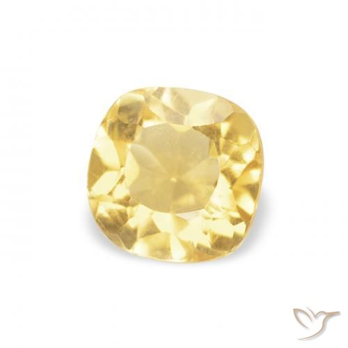 Citrino Giallo dorato chiaro naturale da 0.47 ct, Cuscino, VVS-VS