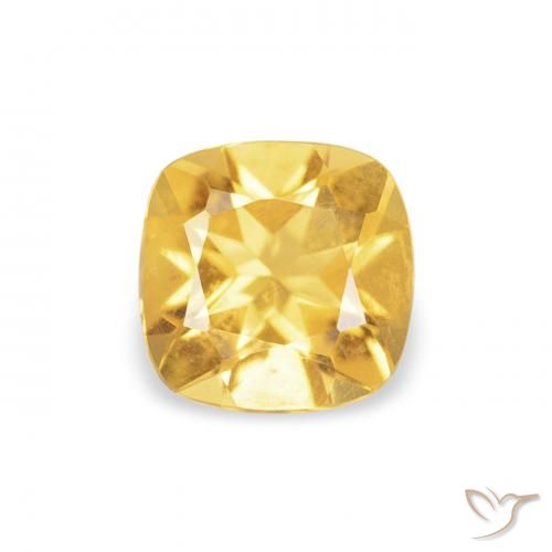 0.42ct Naturale Oro brillante Citrino, Cuscino, VVS-VS