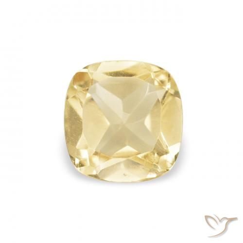 0.41ct Naturale Giallo chiaro Citrino, Cuscino, VVS-VS