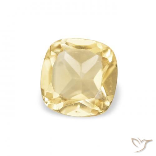 Citrino Giallo chiaro naturale da 0.41 ct, Cuscino, VVS-VS