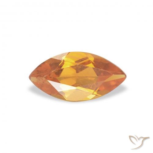 0.44ct Naturale Arancio intenso-OroG Citrino, Taglio marquise, VVS