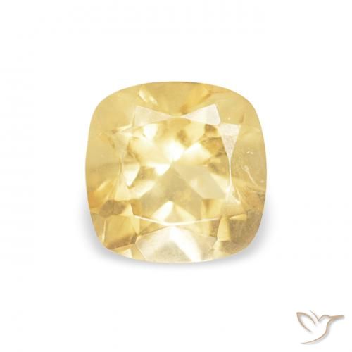 0.55ct Naturale Giallo chiaro Citrino, Cuscino, VVS-VS