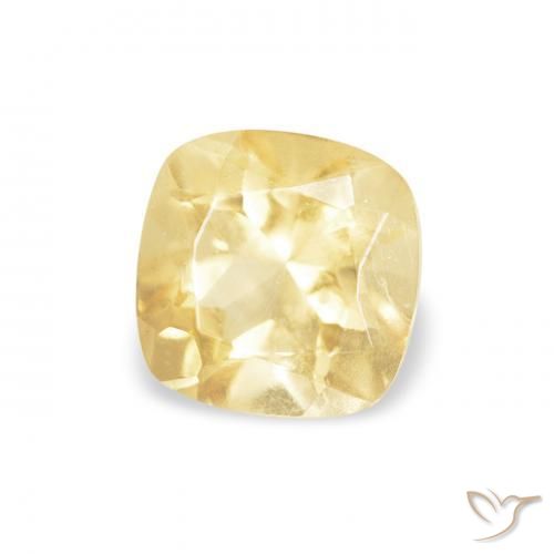 Citrino Giallo chiaro naturale da 0.55 ct, Cuscino, VVS-VS