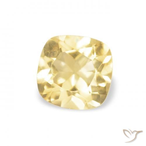 Citrino Giallo dorato chiaro naturale da 0.53 ct, Cuscino, VVS-VS
