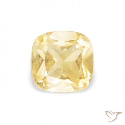 0.46ct Naturale Giallo chiaro Citrino, Cuscino, VVS-VS